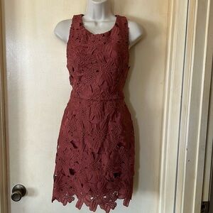 ASTR The Label dusty rose  floral lace dress size S